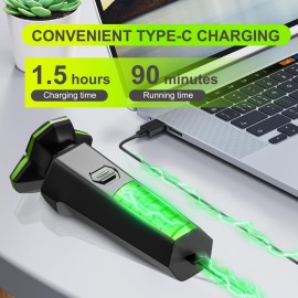 Electric Razor for Men - Electric Shavers for Men with Magnetic Detachable Head, 3D Floating Head, Ideal for Travel, Office, and Business Trips