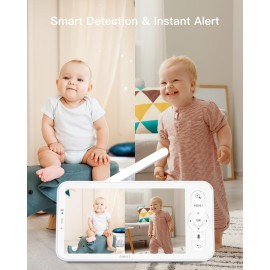 ARENTI 3MP Baby Monitor with 2 Cameras, 5-inch Split Screen Display, WiFi 6 Smartphone App, Night Vision, Cry Detection, Temp & Humidity Sensor, 2-Way Audio (D3 Set) ARENTI 3MP Baby Monitor with 2 Cameras, 5-inch Split Screen Display, WiFi 6 Smartphone App, Night Vision, Cry Detection, Temp & Humidity Sensor, 2-Way Audio (D3 Set)