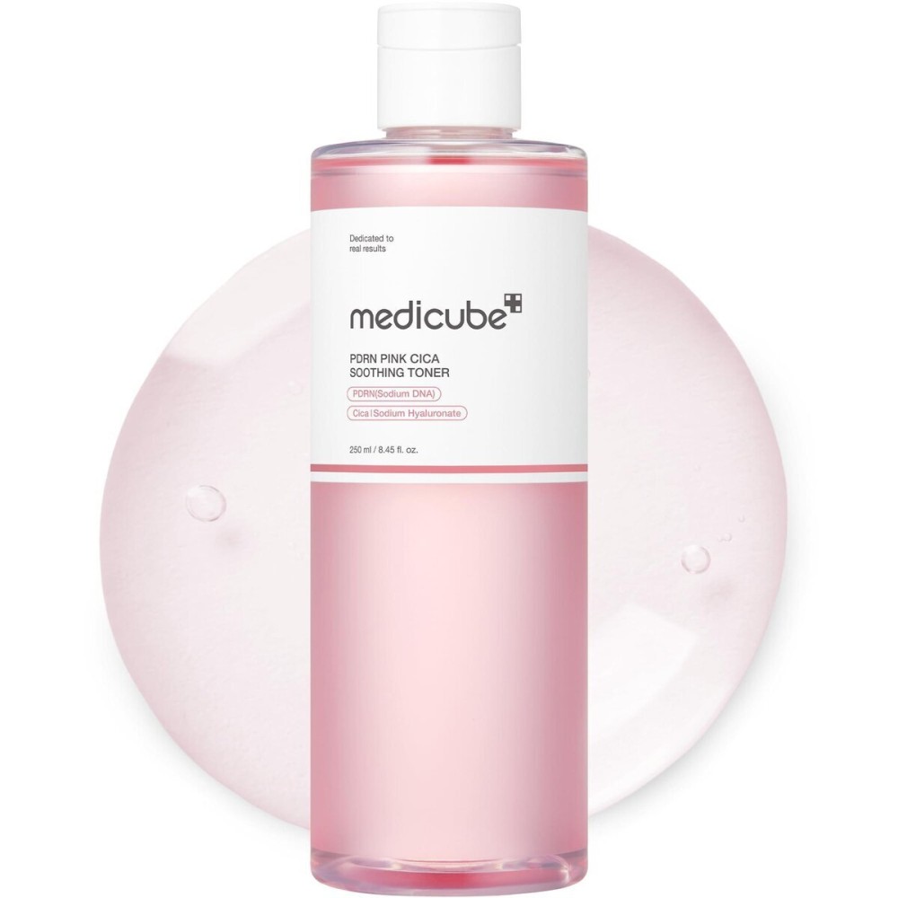 medicube Salmon DNA PDRN Pink CICA Soothing Toner I Pink Glow Toner for Skin Boosting, Soothing and Calming, Uneven Skin Tone, Peptide & Niacinamide, Korean Skin Care (250ml / 8.45 fl. oz.)