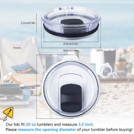 3 Pack 20 oz Tumbler Lid, Magnetic Slider Replacement Lids for YETI 20 oz Tumbler, 10/24 oz Mug and 10 oz Lowball, Spill Proof Cup Lids Covers Compatible for Ozark Trail, Old Style Rtic, BPA Free 3 Pack 20 oz Tumbler Lid, Magnetic Slider Replacement Lids for YETI 20 oz Tumbler, 10/24 oz Mug and 10 oz Lowball, Spill Proof Cup Lids Covers Compatible for Ozark Trail, Old Style Rtic, BPA Free