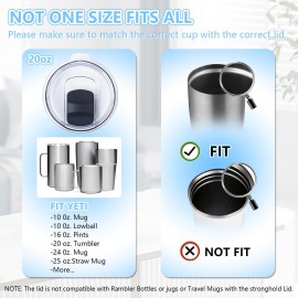 3 Pack 20 oz Tumbler Lid, Magnetic Slider Replacement Lids for YETI 20 oz Tumbler, 10/24 oz Mug and 10 oz Lowball, Spill Proof Cup Lids Covers Compatible for Ozark Trail, Old Style Rtic, BPA Free 3 Pack 20 oz Tumbler Lid, Magnetic Slider Replacement Lids for YETI 20 oz Tumbler, 10/24 oz Mug and 10 oz Lowball, Spill Proof Cup Lids Covers Compatible for Ozark Trail, Old Style Rtic, BPA Free