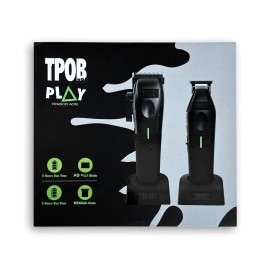 TPOB Play Barber Hair Clippers for Men 7500 RPM with Rubber Black Grips (Blackout Set) TPOB Play Barber Hair Clippers for Men 7500 RPM with Rubber Black Grips (Blackout Set)
