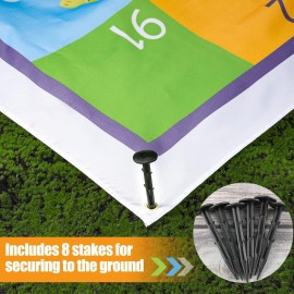 Realspring 9.8 ft Giant Snakes and Ladders Game Playing Mat with 6 Nails 14 Inch Inflatable Dice and Storage Bag Floor Snake and Ladder Board Game Big Size for Both Indoor and Outside Realspring 9.8 ft Giant Snakes and Ladders Game Playing Mat with 6 Nails 14 Inch Inflatable Dice and Storage Bag Floor Snake and Ladder Board Game Big Size for Both Indoor and Outside