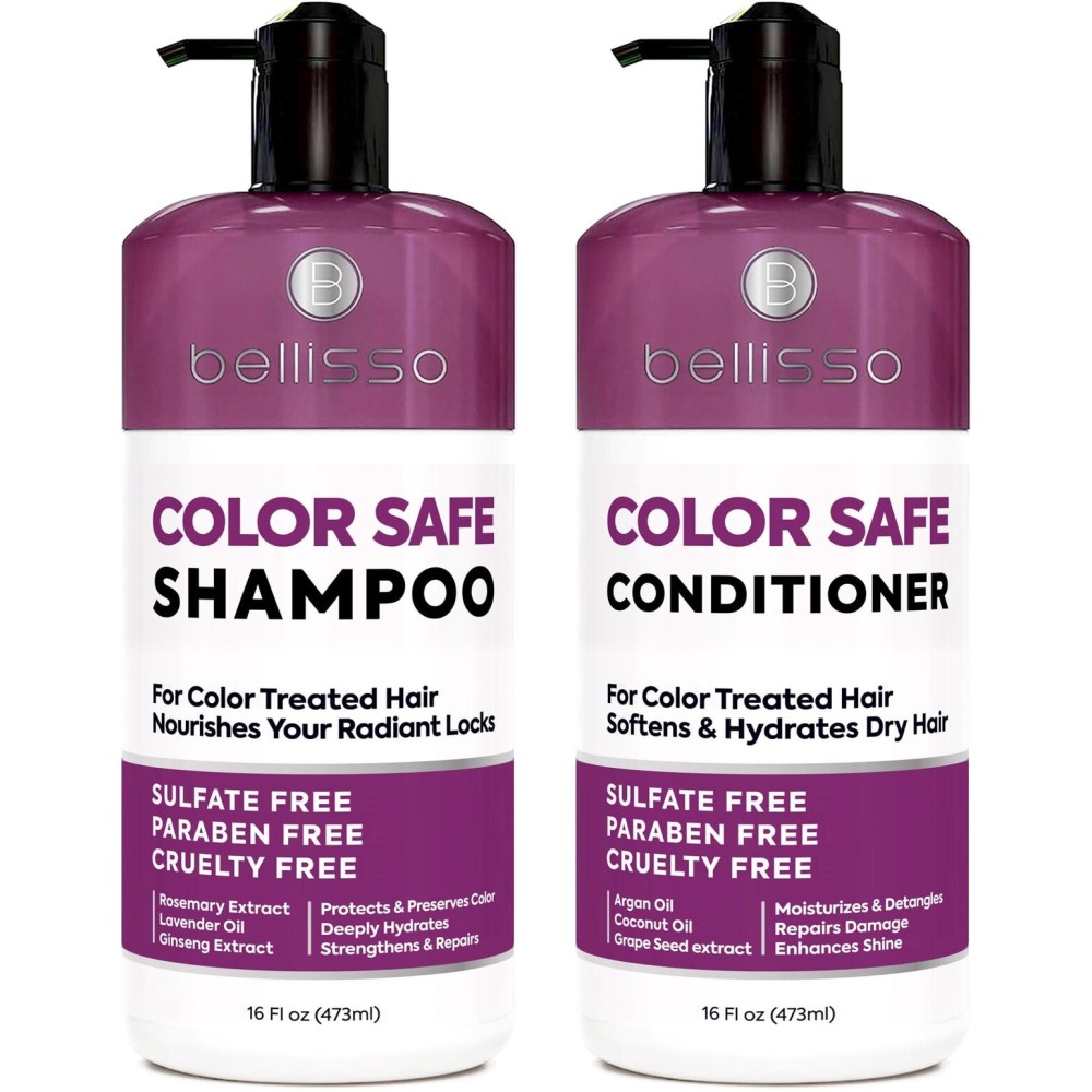 Color Safe Shampoo and Conditioner Set - For Protecting Dyed and Treated Hair Against Fading - Sulfate and Paraben Free, Anti Fade, Moisturizing Care Products to Protect Women and Men - With Rosemary Color Safe Shampoo and Conditioner Set - For Protecting Dyed and Treated Hair Against Fading - Sulfate and Paraben Free, Anti Fade, Moisturizing Care Products to Protect Women and Men - With Rosemary