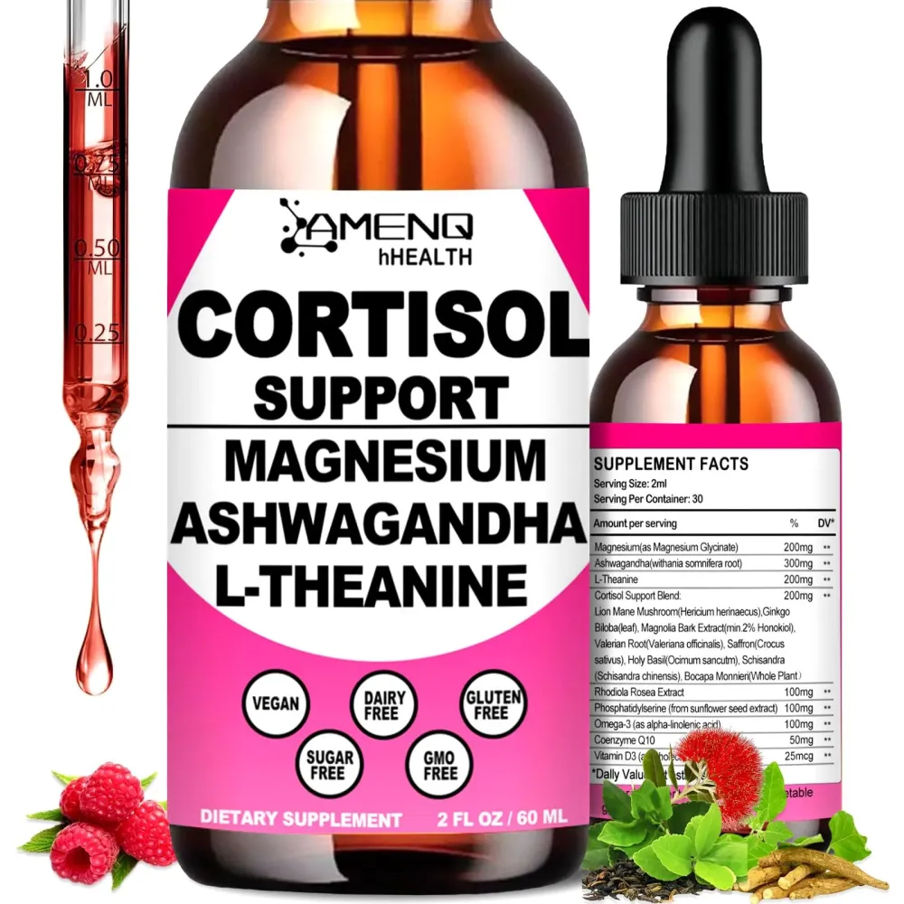 Cortisol Supplement Liquid Drops, 17-in-1 Cortisol Reducer w. Ksm-66 Ashwagandha Theanine Rhodiola Rosea Magnesium Phosphatidylserine, Hormone Balanced & Lower Cortisol for Women Calm* Relaxation Cortisol Supplement Liquid Drops, 17-in-1 Cortisol Reducer w. Ksm-66 Ashwagandha Theanine Rhodiola Rosea Magnesium Phosphatidylserine, Hormone Balanced & Lower Cortisol for Women Calm* Relaxation