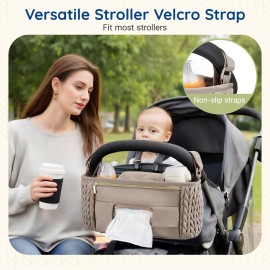 mommore Stroller Organizer with Insulated Cup Holders, Universal Stroller Caddy with Detachable Phone Bag, Stroller Accessories Fits for Uppababy, Doona, Jogger, Britax, Mompush, Bob mommore Stroller Organizer with Insulated Cup Holders, Universal Stroller Caddy with Detachable Phone Bag, Stroller Accessories Fits for Uppababy, Doona, Jogger, Britax, Mompush, Bob
