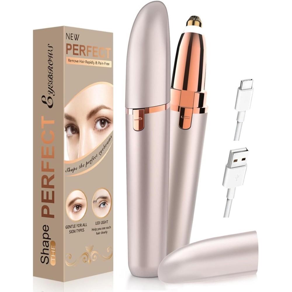 IFANZETECH Eyebrow Trimmer for Women Rechargeable: Women Eyebrow Hair Remover with LED Light,Safe Painless Eyebrow Epilator Pen,Lady Eyebrow Shaper Electric Eyebrow Shaver Razor IFANZETECH Eyebrow Trimmer for Women Rechargeable: Women Eyebrow Hair Remover with LED Light,Safe Painless Eyebrow Epilator Pen,Lady Eyebrow Shaper Electric Eyebrow Shaver Razor
