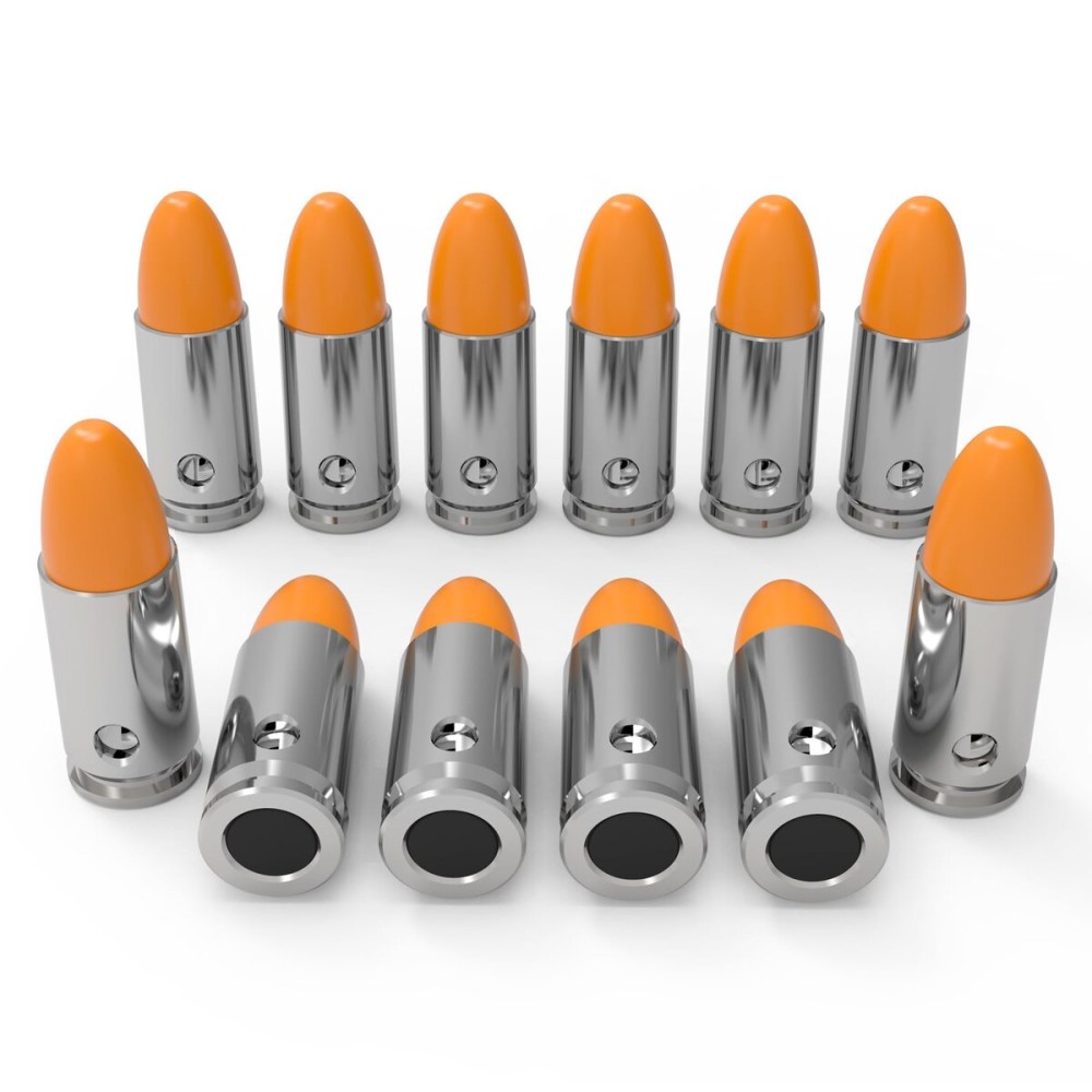 GORTAR 9mm Snap Caps Training Dummy Rounds Practice Safe Loading Firing Close to Real Weight -12 Pcs GORTAR 9mm Snap Caps Training Dummy Rounds Practice Safe Loading Firing Close to Real Weight -12 Pcs