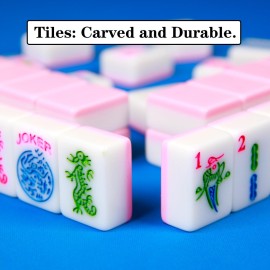 Pink American Mahjong Set 166 Mahjong Tiles 1.2-inch American Mahjong Game Set Pink American Mahjong Set 166 Mahjong Tiles 1.2-inch American Mahjong Game Set