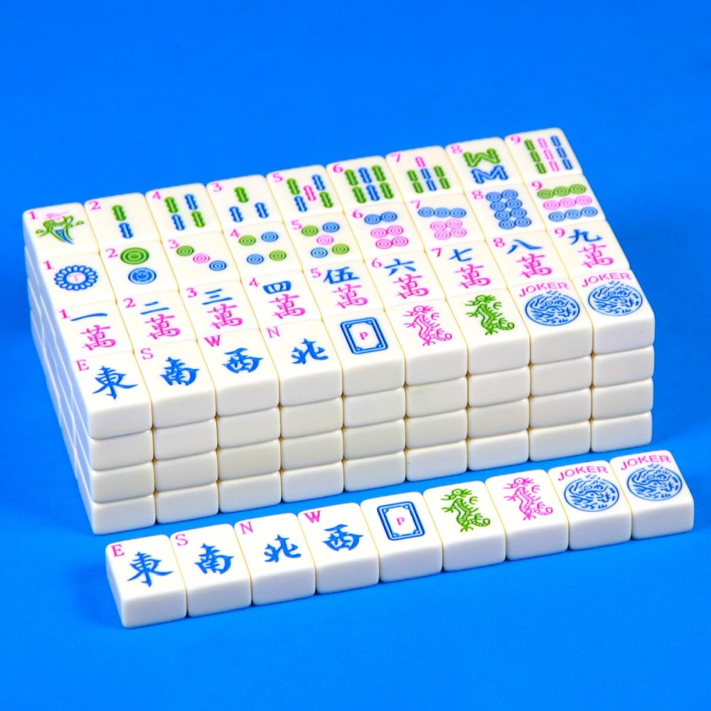 YANMEIYA American Mahjong Set 166 Mahjong Tile Set American Mahjong Game Set 1.2-inch Mahjong Set