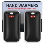 Lerat Hand Warmers Rechargeable, 2 Pack Electric Hand Warmer, Reusable Portable Pocket Heater USB Handwarmers, Gifts for Men, Women, Indoor, Outdoor, Hiking, Skiing, Camping, Hunting Accessories