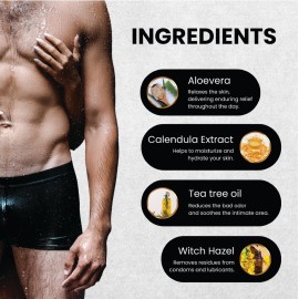 Skin Elements Men\'s Intimate Wash JUMBO Pack | with Refill | For 180 Days | 14.2 fl. oz | pH Balanced Hygiene Foaming Wash | Prevents Bad Odor | with Tea Tree Oil | Genital Wash | Super Saver Pack |