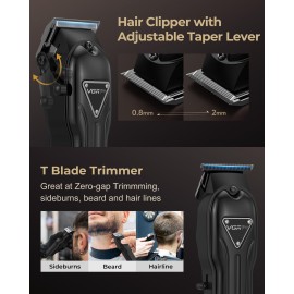 VGRPRO Hair Clippers for Men Professional, Cordless Clipper and Trimmer Set, Clippers for Hair Cutting Kit with Long Battery Life, Electric Hair Trimmer for Family Barber Kids Use