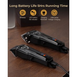 VGRPRO Hair Clippers for Men Professional, Cordless Clipper and Trimmer Set, Clippers for Hair Cutting Kit with Long Battery Life, Electric Hair Trimmer for Family Barber Kids Use