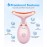 SDKWDH Red-Light-Therapy-for-Face-and-Neck, 7 Color Face Massager Tool for Wrinkles, Double Chin, Vibrating Facial Massager with Thermals for Skin Care, Glossy Pink
