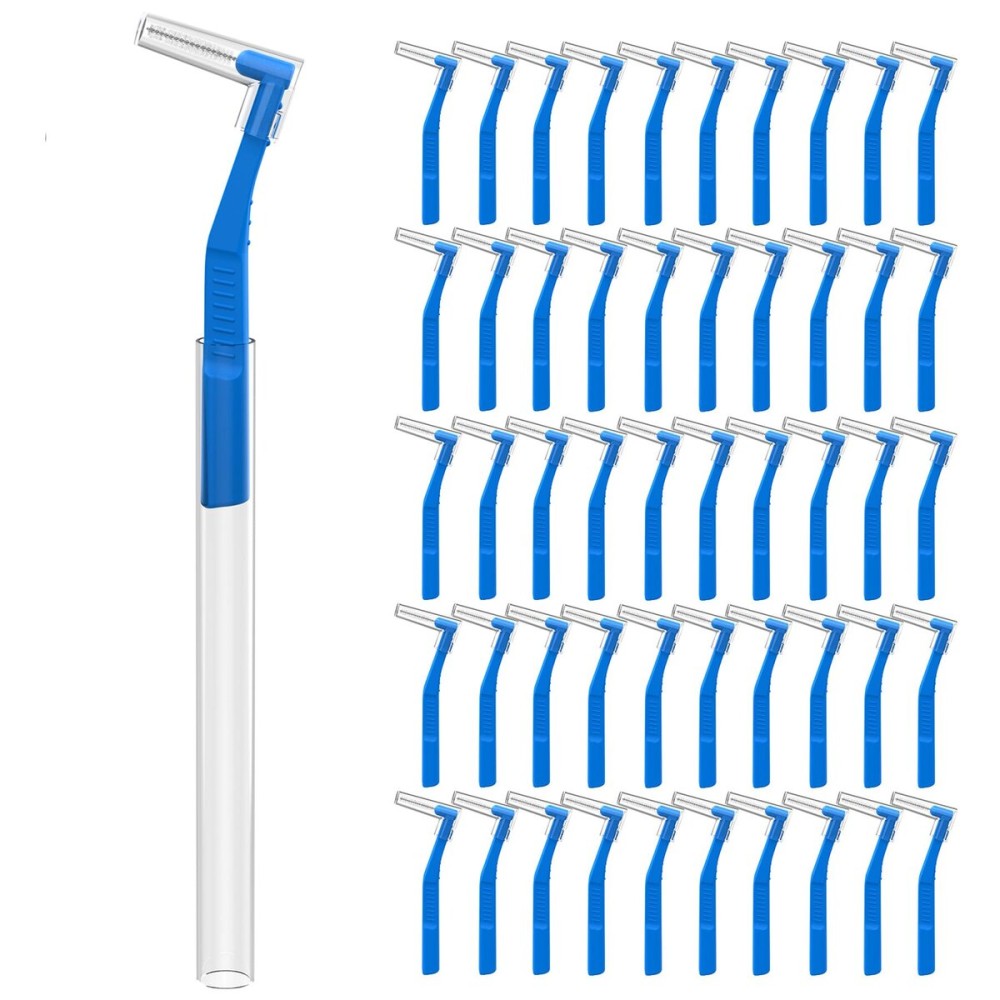 Fremouth 50 Count Angle Interdental Brushes for Braces, Tight(0.7mm), L- Shaped Interproximal Floss for Dental Plaque Removal Health Fremouth 50 Count Angle Interdental Brushes for Braces, Tight(0.7mm), L- Shaped Interproximal Floss for Dental Plaque Removal Health