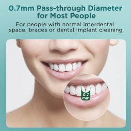 Fremouth 50 Count Angle Interdental Brushes for Braces, Tight(0.7mm), L- Shaped Interproximal Floss for Dental Plaque Removal Health Fremouth 50 Count Angle Interdental Brushes for Braces, Tight(0.7mm), L- Shaped Interproximal Floss for Dental Plaque Removal Health