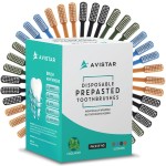 40 Prepasted Disposable Toothbrushes Individually Wrapped - Single Use Pre Pasted Disposable Toothbrushes with Toothpaste Built In - Waterless Toothbrush for Travel, Airbnb Guests, Hotel, & Camping