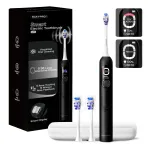 SAKYPRORAL Electric Toothbrush with AI Smart Screen for Adults Kids | 150-Day Battery, Real-Time Brushing Map | Whitening Mode, 3-Min Timer, Travel Case | Family Use Electric Tooth Brush (G5S Black)