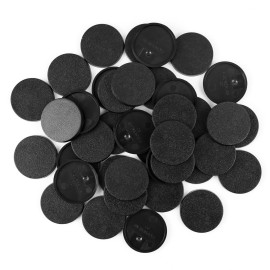 100PCS Miniature Bases+120PCS Adhesive, 32mm or 1.26inch Round Black Plastic Model Bases for Gaming Miniatures Collectible War Table Game or Wargames Board Game