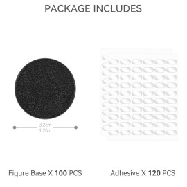 100PCS Miniature Bases+120PCS Adhesive, 32mm or 1.26inch Round Black Plastic Model Bases for Gaming Miniatures Collectible War Table Game or Wargames Board Game 100PCS Miniature Bases+120PCS Adhesive, 32mm or 1.26inch Round Black Plastic Model Bases for Gaming Miniatures Collectible War Table Game or Wargames Board Game