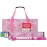 GUSTARIA American Mahjong Game Set, 166 White Tiles, 4 All-in-One Color Rack/Pushers, Complete Mahjong Set with Pink Printed Carrying Bag