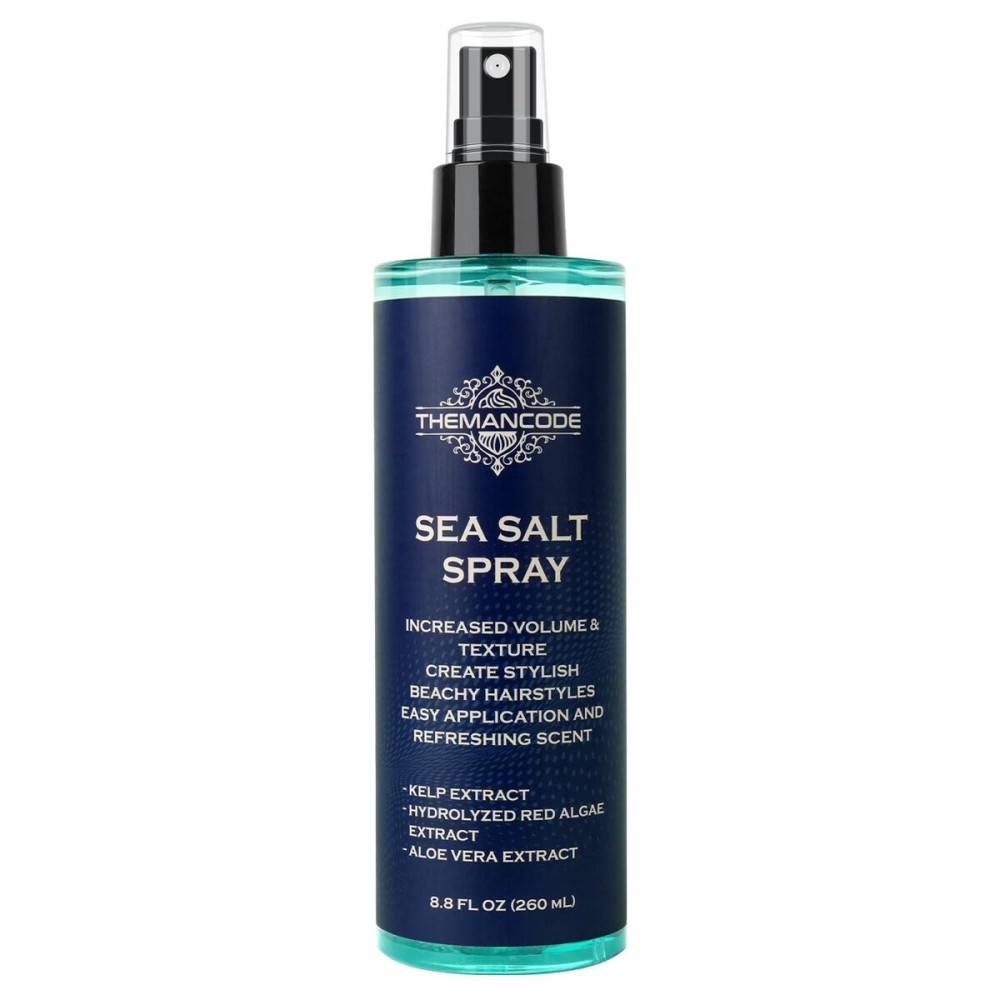 THEMANCODE Sea Salt Spray for Men, Beachy Hair Texturizing Hairspray With Kelp, Red Algae and Aloe Vera, Surf Spray Adds Instant Volume, Light Hold and Thickness, 8.8 Oz THEMANCODE Sea Salt Spray for Men, Beachy Hair Texturizing Hairspray With Kelp, Red Algae and Aloe Vera, Surf Spray Adds Instant Volume, Light Hold and Thickness, 8.8 Oz