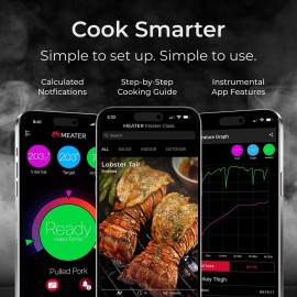 MEATER Pro Duo: WiFi Smart Meat Thermometer | 1000F High Heat Resistance | Long Range | Dual Probes | Six Sensors | BBQ, Oven, Grill, Smoker, Air Fryer, Deep Fryer | iOS & Android App MEATER Pro Duo: WiFi Smart Meat Thermometer | 1000F High Heat Resistance | Long Range | Dual Probes | Six Sensors | BBQ, Oven, Grill, Smoker, Air Fryer, Deep Fryer | iOS & Android App