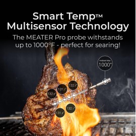 MEATER Pro Duo: WiFi Smart Meat Thermometer | 1000F High Heat Resistance | Long Range | Dual Probes | Six Sensors | BBQ, Oven, Grill, Smoker, Air Fryer, Deep Fryer | iOS & Android App MEATER Pro Duo: WiFi Smart Meat Thermometer | 1000F High Heat Resistance | Long Range | Dual Probes | Six Sensors | BBQ, Oven, Grill, Smoker, Air Fryer, Deep Fryer | iOS & Android App