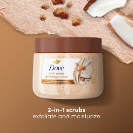 Dove Brown Sugar and Coconut Body Scrub Exfoliates and Deeply Nourishes for Smooth, Radiant Skin 15oz Dove Brown Sugar and Coconut Body Scrub Exfoliates and Deeply Nourishes for Smooth, Radiant Skin 15oz
