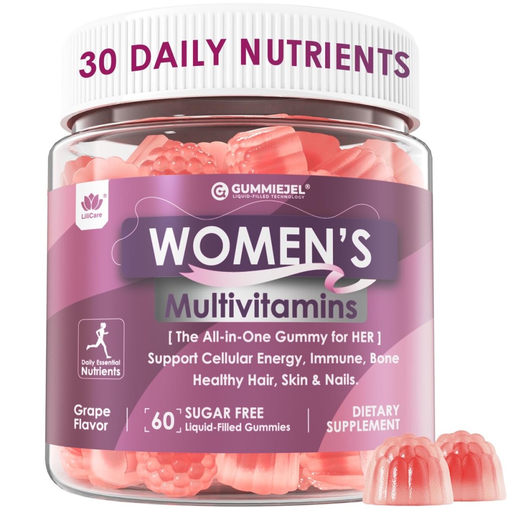 Womens Multivitamin Gummy (Made in USA) With Iron Biotin 2500mcg, Collagen, Daily Vitamins A C D Folate, B Complex, Methylated Multivitamin for Women Support Energy, Beauty, Immune, Sugar Free, 60 Cts Womens Multivitamin Gummy (Made in USA) With Iron Biotin 2500mcg, Collagen, Daily Vitamins A C D Folate, B Complex, Methylated Multivitamin for Women Support Energy, Beauty, Immune, Sugar Free, 60 Cts