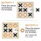 Seenelling Jumbo Wooden Tic Tac Toe Game Dementia Activities for Alzheimers Seniors with Matching and Puzzle Templates XO Chess Board Game for Elderly Engaging Table Decor (Black, Orange)