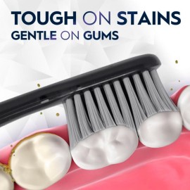 Oral-B Pro Whitening Brilliance Toothbrushes, Extra Soft, Black, Coral, and Teal, 4 Count Oral-B Pro Whitening Brilliance Toothbrushes, Extra Soft, Black, Coral, and Teal, 4 Count