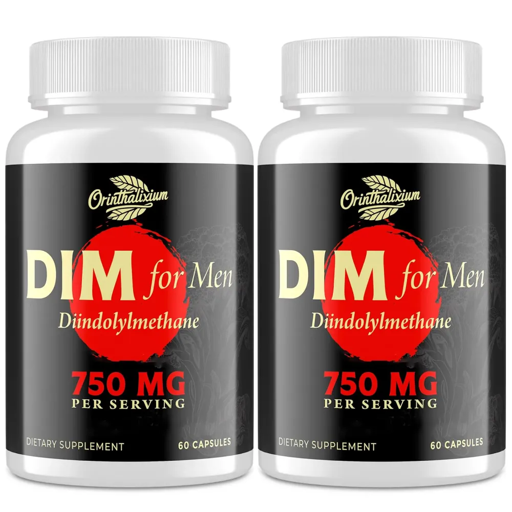 Orinthalixium DIM for Men 750MG - Hormone Balance, Estrogen Support for Men, DIM Supplement, Detox, Vitality & Fitness Performance-Chrysin & Black Pepper Extract, 60 Capsules (2 Bottle) Orinthalixium DIM for Men 750MG - Hormone Balance, Estrogen Support for Men, DIM Supplement, Detox, Vitality & Fitness Performance-Chrysin & Black Pepper Extract, 60 Capsules (2 Bottle)