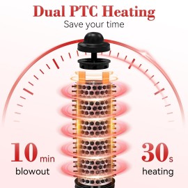 Ufree Ionic Thermal Brush, 1.5 Inch Heated Round Brush for Blowout, 30s Fast Heating Curling Brushes with 9 Temp Settings, Dual Voltage Travel Hair Styling Tool, Gifts for Women Ufree Ionic Thermal Brush, 1.5 Inch Heated Round Brush for Blowout, 30s Fast Heating Curling Brushes with 9 Temp Settings, Dual Voltage Travel Hair Styling Tool, Gifts for Women