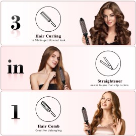 Ufree Ionic Thermal Brush, 1.5 Inch Heated Round Brush for Blowout, 30s Fast Heating Curling Brushes with 9 Temp Settings, Dual Voltage Travel Hair Styling Tool, Gifts for Women Ufree Ionic Thermal Brush, 1.5 Inch Heated Round Brush for Blowout, 30s Fast Heating Curling Brushes with 9 Temp Settings, Dual Voltage Travel Hair Styling Tool, Gifts for Women