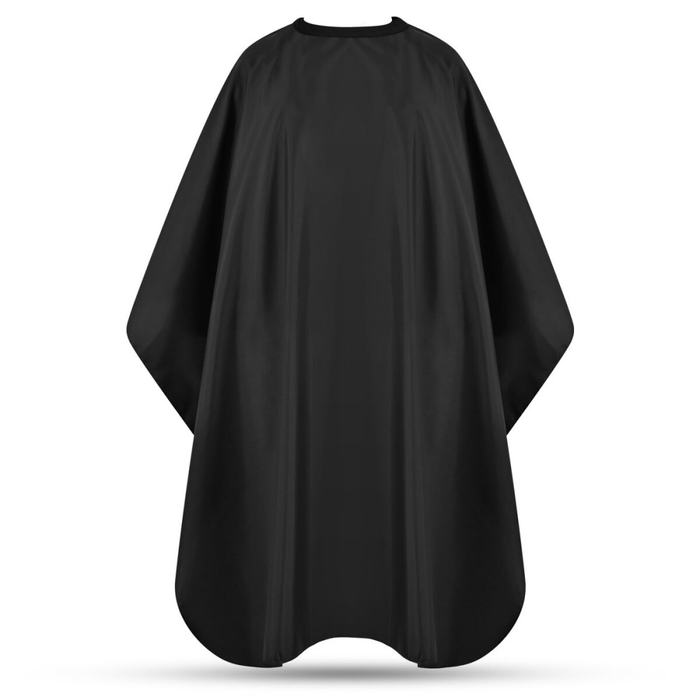 JSAZCKC Hair Cutting Cape with Adjustable Snap Closure, Professional Barber Cape, Large Size Haircut Salon Supplies for Men and Women - (Black) JSAZCKC Hair Cutting Cape with Adjustable Snap Closure, Professional Barber Cape, Large Size Haircut Salon Supplies for Men and Women - (Black)