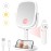 Lighted Makeup Mirror, 2600mAh Rechargeable 1x/10x Magnifying Vanity Mirror, 8.5 Height Adjustable Makeup Mirror with Lights 3 Color, 360 Rotation 2-Sided Light up Large Desk Mirror, Gifts for Women