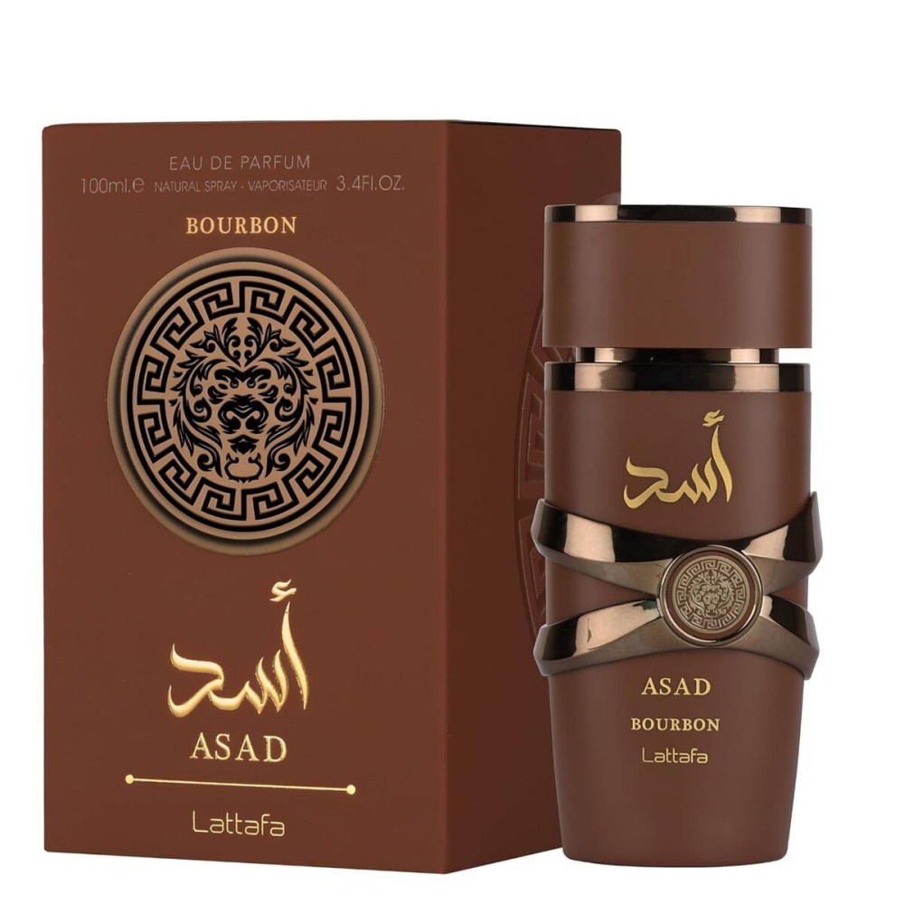 Lattafa Asad Bourbon for Unisex Eau de Parfum Spray, 3.4 Ounce / 100 ml Lattafa Asad Bourbon for Unisex Eau de Parfum Spray, 3.4 Ounce / 100 ml