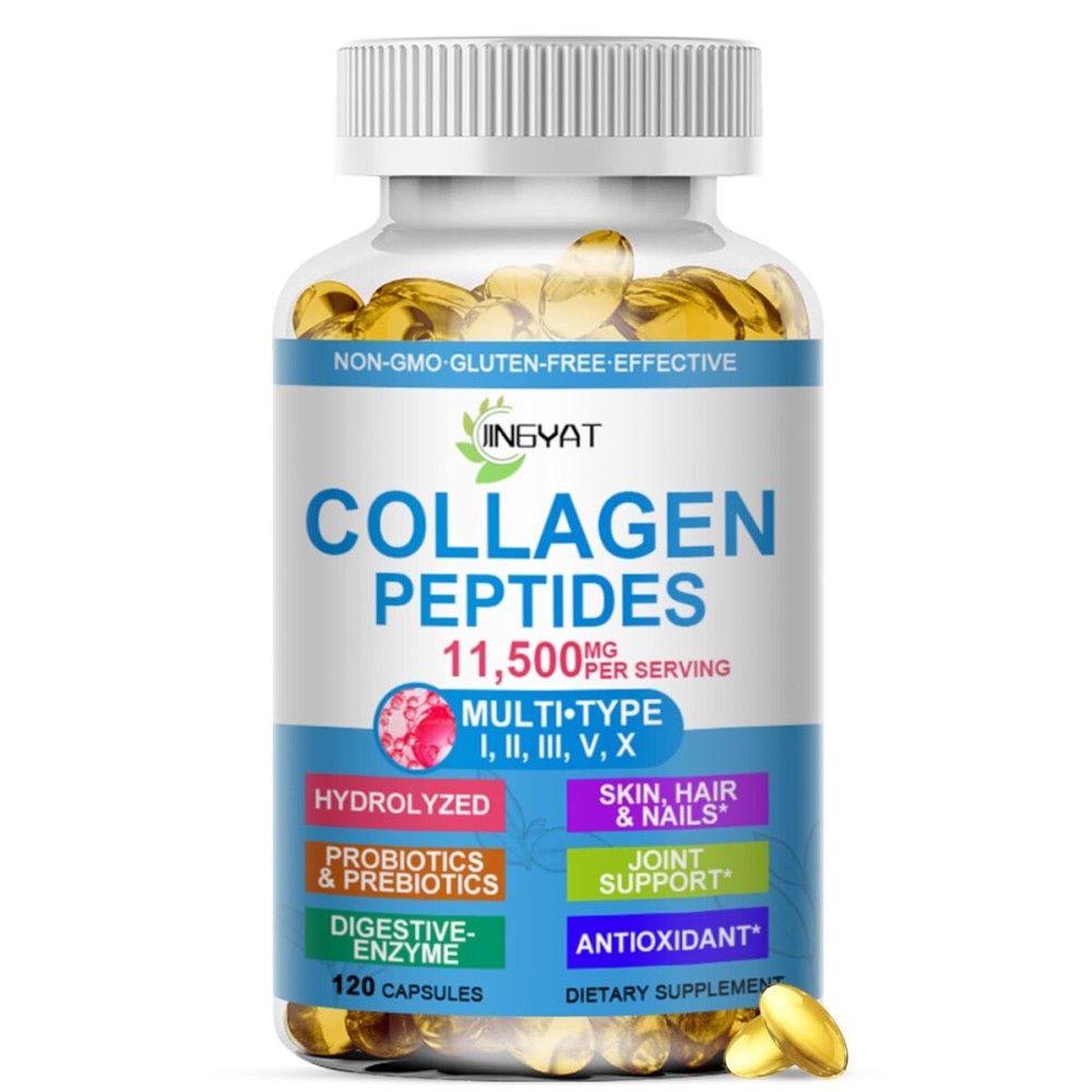 Collagen Peptides Softgels, Multi Collagen Peptides w/ Glucosamine Chondroitin MSM Biotin, Hydrolyzed Collagen Peptides Complex for Women Supports Skin Hair Nail Joints Bones Gut Health, Non-GMO Collagen Peptides Softgels, Multi Collagen Peptides w/ Glucosamine Chondroitin MSM Biotin, Hydrolyzed Collagen Peptides Complex for Women Supports Skin Hair Nail Joints Bones Gut Health, Non-GMO