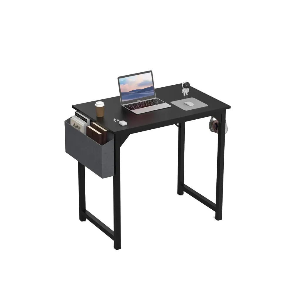 DUMOS 32 Inch Office Small Computer Desk Modern Simple Style Writing Study Work Table for Home Bedroom - Wood Black DUMOS 32 Inch Office Small Computer Desk Modern Simple Style Writing Study Work Table for Home Bedroom - Wood Black
