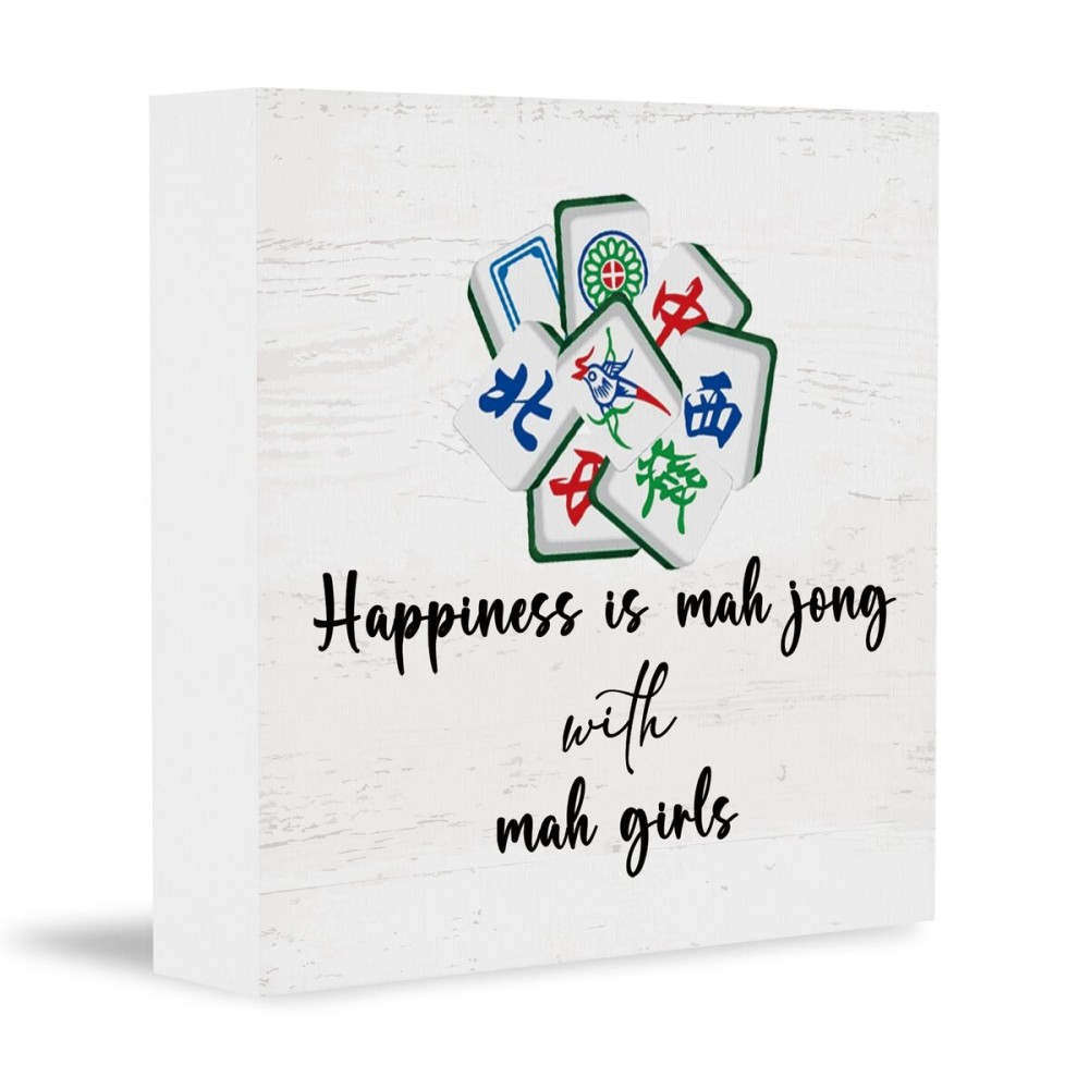 CUANFDDSF Mahjong Table Decor Wooden Box Sign, Mahjong Girls Mahjong Game Lover Gifts Mahjong Board Game, Mahjong Gifts for Women Mahjong Player Gifts for Wall Desk Shelf Tabletop Decoration Plaques CUANFDDSF Mahjong Table Decor Wooden Box Sign, Mahjong Girls Mahjong Game Lover Gifts Mahjong Board Game, Mahjong Gifts for Women Mahjong Player Gifts for Wall Desk Shelf Tabletop Decoration Plaques