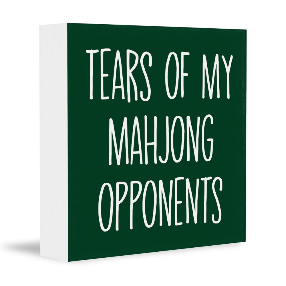 CUANFDDSF Mahjong Table Chinese Game Mah Jongg Wooden Box Sign, Mahjong Lover Gift Mahjong Board Game, Mahjong Gifts for Women Mahjong Player Gifts for Wall Desk Shelf Tabletop Decoration Plaques CUANFDDSF Mahjong Table Chinese Game Mah Jongg Wooden Box Sign, Mahjong Lover Gift Mahjong Board Game, Mahjong Gifts for Women Mahjong Player Gifts for Wall Desk Shelf Tabletop Decoration Plaques