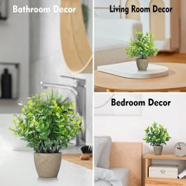 FAVOWREATH 4 Pack Fake Plants Ceramic Mini Artificial Greenery Potted Plants for Home Decor Office Decor Room Decor Farmhouse Decor Indoor Table Bathroom Decor FAVOWREATH 4 Pack Fake Plants Ceramic Mini Artificial Greenery Potted Plants for Home Decor Office Decor Room Decor Farmhouse Decor Indoor Table Bathroom Decor