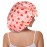 Vettres Hair Bonnet for Sleeping Satin Bonnets Silk Sleep Bonnet Double Layer Satin Bonnet with Tie Strawberries