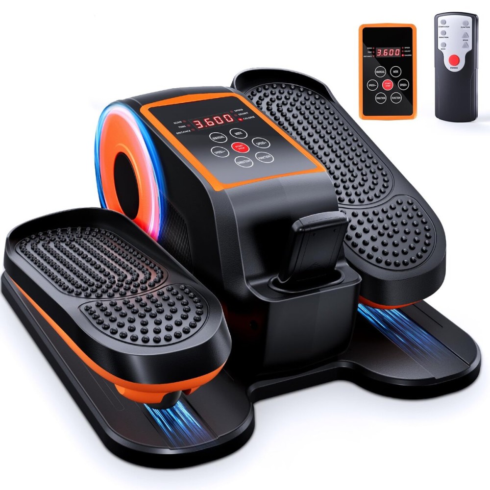 Under Desk Elliptical Exercise Machine, Ellipse Leg Exerciser as Seen on TV with Remote, 15 Adjustable Speed, Portable Leg Exerciser While Sitting for Seniors, Quiet Elliptical Machine for Home Office Under Desk Elliptical Exercise Machine, Ellipse Leg Exerciser as Seen on TV with Remote, 15 Adjustable Speed, Portable Leg Exerciser While Sitting for Seniors, Quiet Elliptical Machine for Home Office