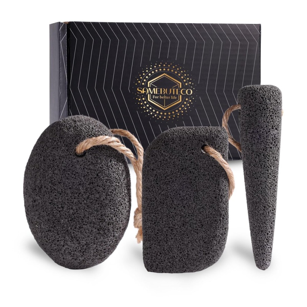 SAMEBUTECO Natural Volcanic Pumice Stone for Feet Pumice Cleaning Stone for Sole of The Foot,Edges of The Foot,Toe Seams Deep Clean,Foot Scrubber for Dead Skin Remover 3 Shapes SAMEBUTECO Natural Volcanic Pumice Stone for Feet Pumice Cleaning Stone for Sole of The Foot,Edges of The Foot,Toe Seams Deep Clean,Foot Scrubber for Dead Skin Remover 3 Shapes