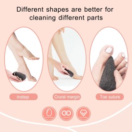 SAMEBUTECO Natural Volcanic Pumice Stone for Feet Pumice Cleaning Stone for Sole of The Foot,Edges of The Foot,Toe Seams Deep Clean,Foot Scrubber for Dead Skin Remover 3 Shapes SAMEBUTECO Natural Volcanic Pumice Stone for Feet Pumice Cleaning Stone for Sole of The Foot,Edges of The Foot,Toe Seams Deep Clean,Foot Scrubber for Dead Skin Remover 3 Shapes