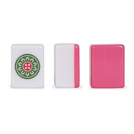 Yellow Mountain Imports Chinese Mahjong Set - Rouge Harmony - with 146 Medium Tiles, Red Vinyl Case, Wind Indicator and Dice - for Chinese Style Gameplay Only [ ]