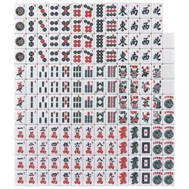 USA MJ TABLE .COM Complete American Mahjong Set, 166 White Tiles, 4 Color Pushers/Racks, Chips, Wind Indicator Aluminum Case + Clear Pusher USA MJ TABLE .COM Complete American Mahjong Set, 166 White Tiles, 4 Color Pushers/Racks, Chips, Wind Indicator Aluminum Case + Clear Pusher